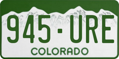 CO license plate 945URE