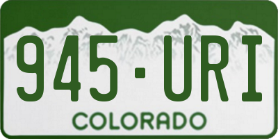 CO license plate 945URI