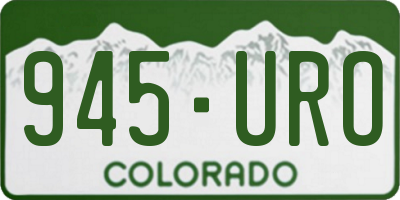 CO license plate 945URO
