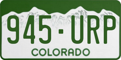 CO license plate 945URP