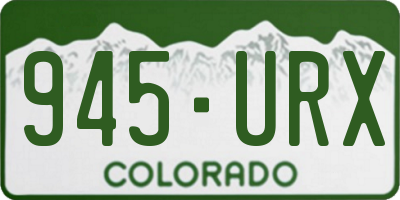 CO license plate 945URX