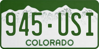 CO license plate 945USI