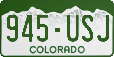 CO license plate 945USJ