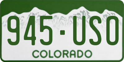 CO license plate 945USO