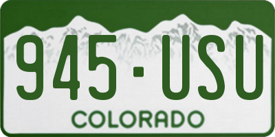 CO license plate 945USU