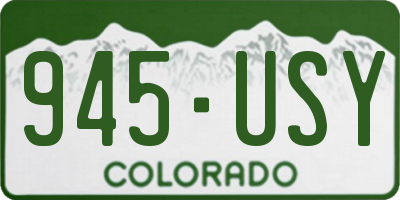 CO license plate 945USY