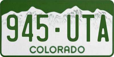 CO license plate 945UTA