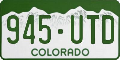 CO license plate 945UTD