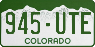CO license plate 945UTE