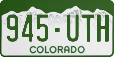 CO license plate 945UTH
