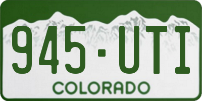 CO license plate 945UTI