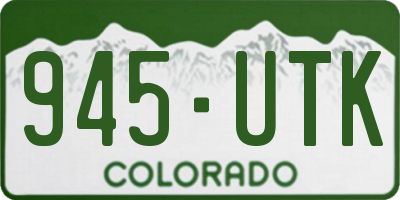 CO license plate 945UTK