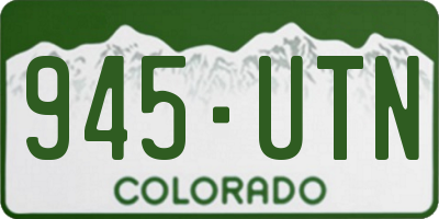 CO license plate 945UTN