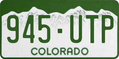 CO license plate 945UTP