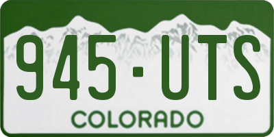 CO license plate 945UTS