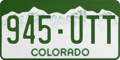 CO license plate 945UTT