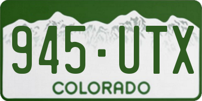 CO license plate 945UTX