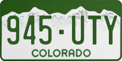 CO license plate 945UTY