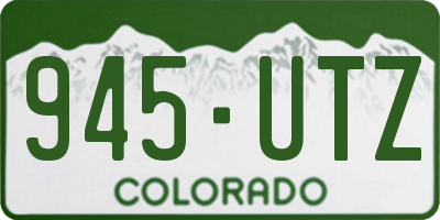 CO license plate 945UTZ