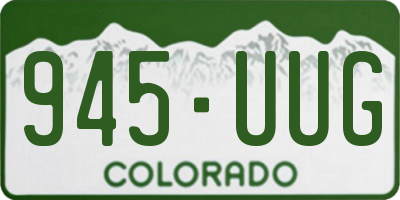 CO license plate 945UUG
