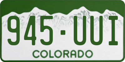 CO license plate 945UUI