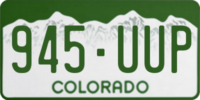 CO license plate 945UUP