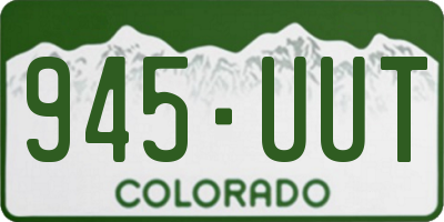 CO license plate 945UUT