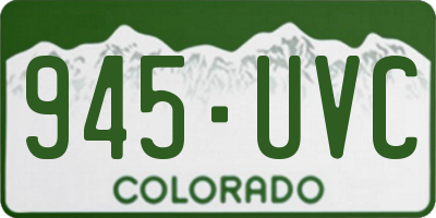 CO license plate 945UVC