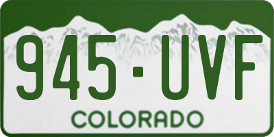 CO license plate 945UVF