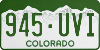 CO license plate 945UVI