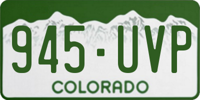 CO license plate 945UVP