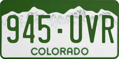 CO license plate 945UVR