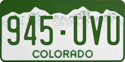 CO license plate 945UVU