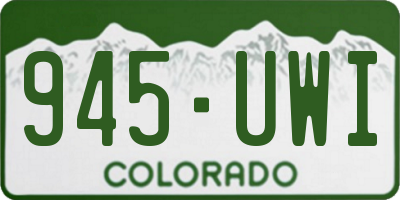 CO license plate 945UWI