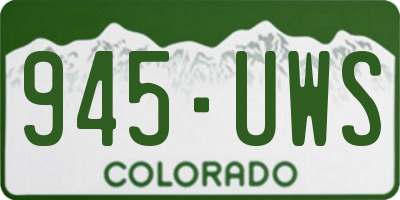 CO license plate 945UWS