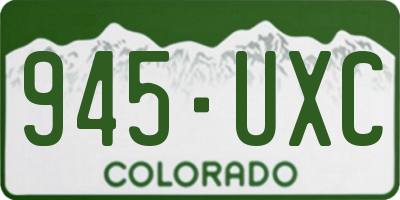 CO license plate 945UXC