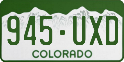 CO license plate 945UXD
