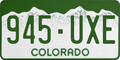 CO license plate 945UXE