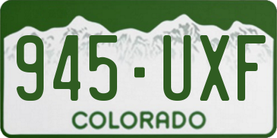 CO license plate 945UXF