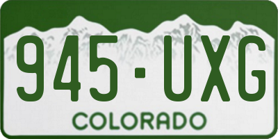 CO license plate 945UXG