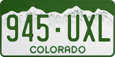 CO license plate 945UXL