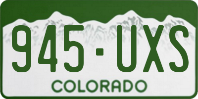 CO license plate 945UXS