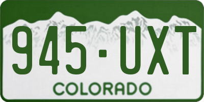 CO license plate 945UXT