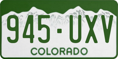 CO license plate 945UXV