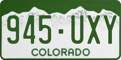 CO license plate 945UXY