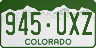 CO license plate 945UXZ