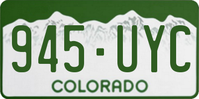 CO license plate 945UYC