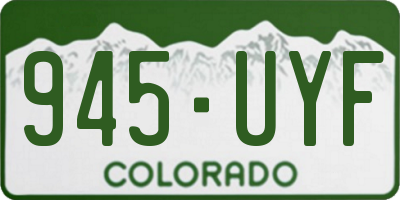 CO license plate 945UYF