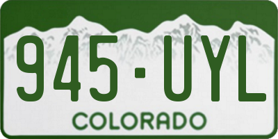 CO license plate 945UYL