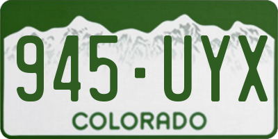 CO license plate 945UYX